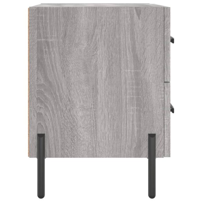 Table de chevet sonoma gris 40x35x47,5 cm bois d’ingénierie – Image 5