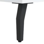 Table de chevet blanc 40x35x47,5 cm bois d’ingénierie – Image 8