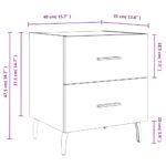 Table de chevet chêne sonoma 40x35x47,5 cm bois d’ingénierie – Image 10