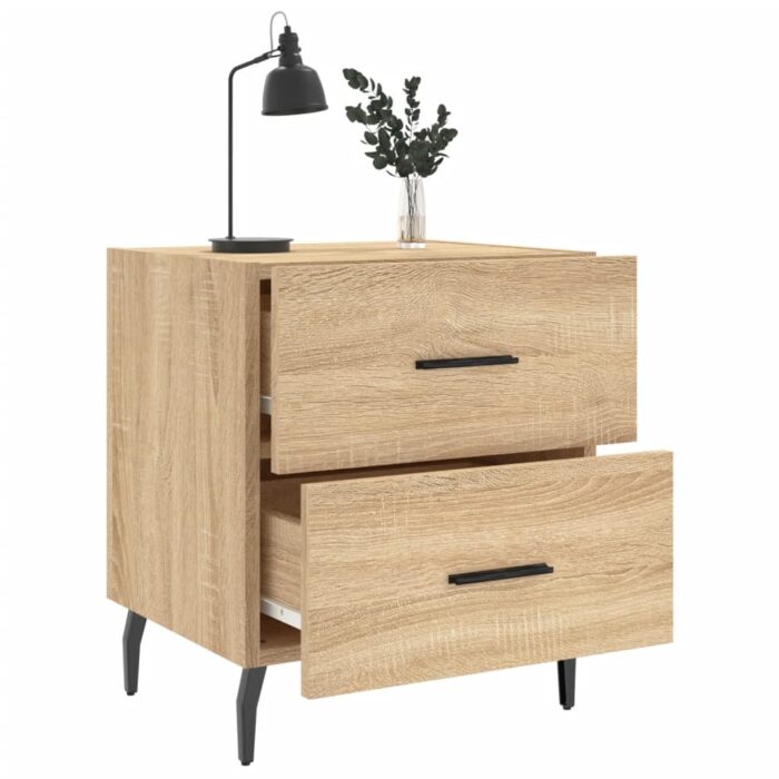 Table de chevet chêne sonoma 40x35x47,5 cm bois d’ingénierie – Image 2