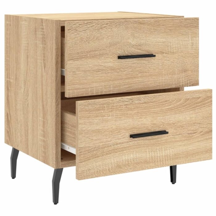 Table de chevet chêne sonoma 40x35x47,5 cm bois d’ingénierie – Image 3