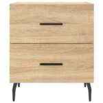 Table de chevet chêne sonoma 40x35x47,5 cm bois d’ingénierie – Image 4