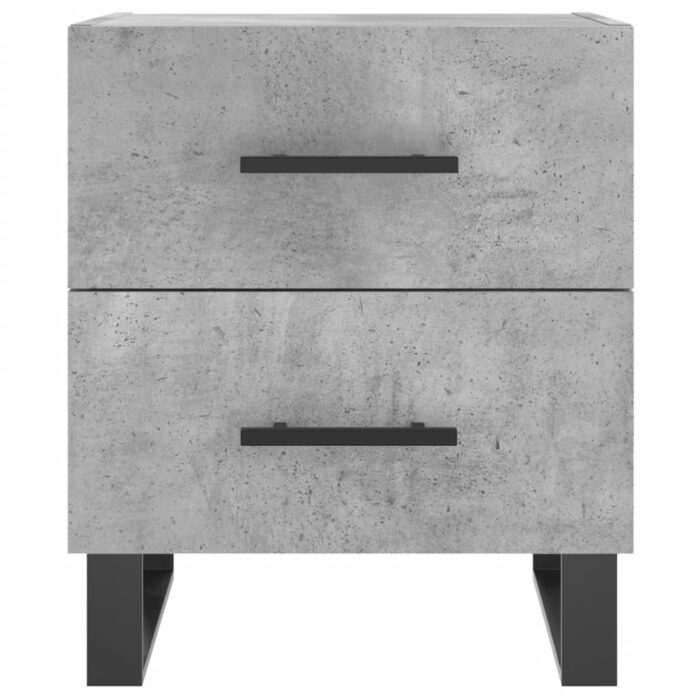 Table de chevet gris béton 40x35x47,5 cm bois d’ingénierie – Image 4