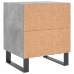 Table de chevet gris béton 40x35x47,5 cm bois d’ingénierie – Image 6