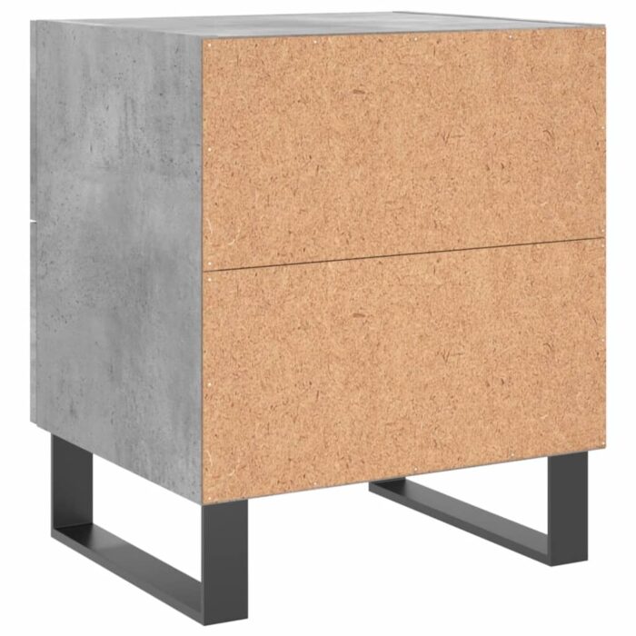 Table de chevet gris béton 40x35x47,5 cm bois d’ingénierie – Image 6