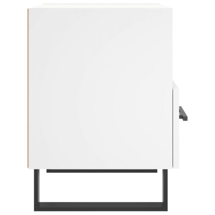 Table de chevet blanc 40x35x47,5 cm bois d’ingénierie – Image 3