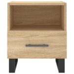 Table de chevet chêne sonoma 40x35x47,5 cm bois d’ingénierie – Image 2