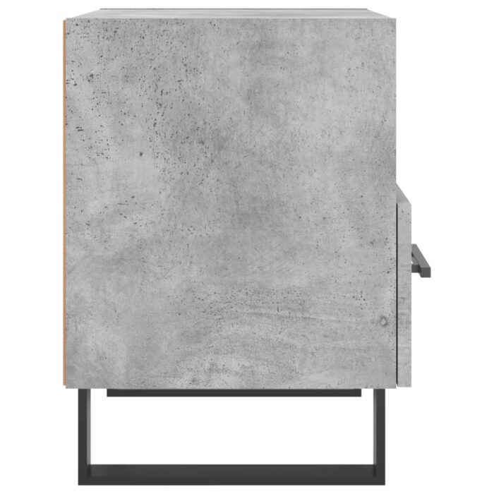 Table de chevet gris béton 40x35x47,5 cm bois d’ingénierie – Image 3