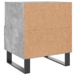 Table de chevet gris béton 40x35x47,5 cm bois d’ingénierie – Image 4