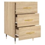 Table de chevet chêne sonoma 40x40x66 cm bois d'ingénierie – Image 5