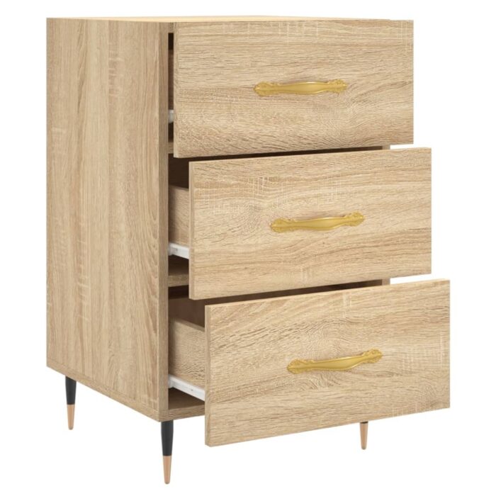Table de chevet chêne sonoma 40x40x66 cm bois d'ingénierie – Image 5