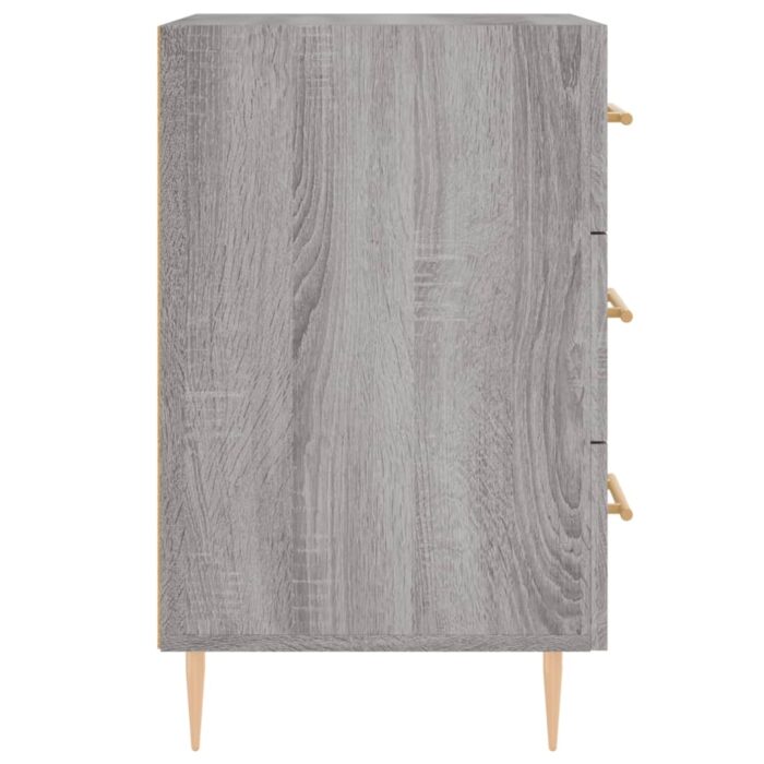 Table de chevet sonoma gris 40x40x66 cm bois d'ingénierie – Image 4