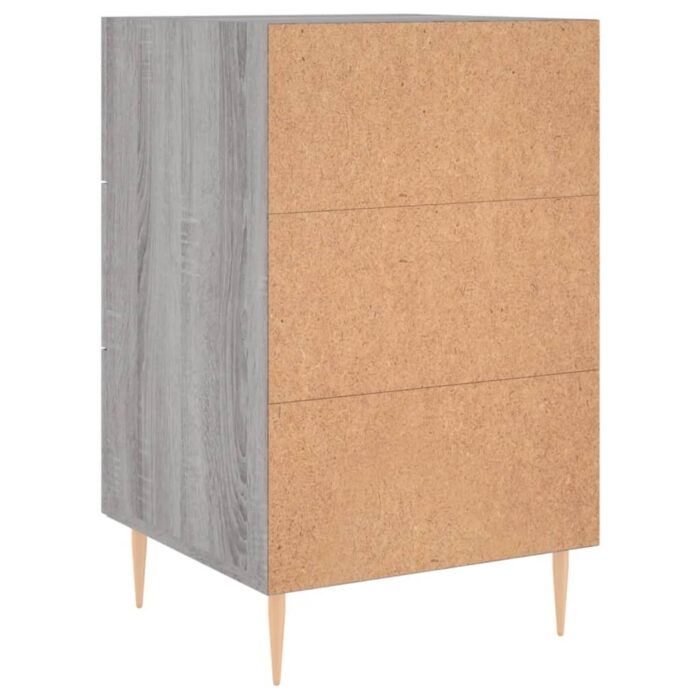 Table de chevet sonoma gris 40x40x66 cm bois d'ingénierie – Image 6