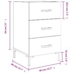 Table de chevet chêne sonoma 40x40x66 cm bois d'ingénierie – Image 10