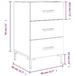 Table de chevet sonoma gris 40x40x66 cm bois d'ingénierie – Image 10