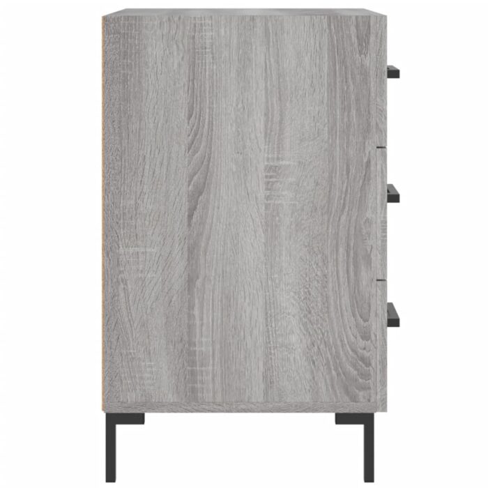 Table de chevet sonoma gris 40x40x66 cm bois d'ingénierie – Image 4