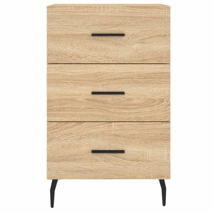 Table de chevet chêne sonoma 40x40x66 cm bois d'ingénierie – Image 3