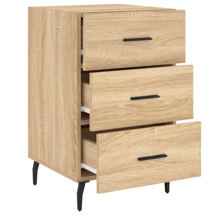Table de chevet chêne sonoma 40x40x66 cm bois d'ingénierie – Image 5