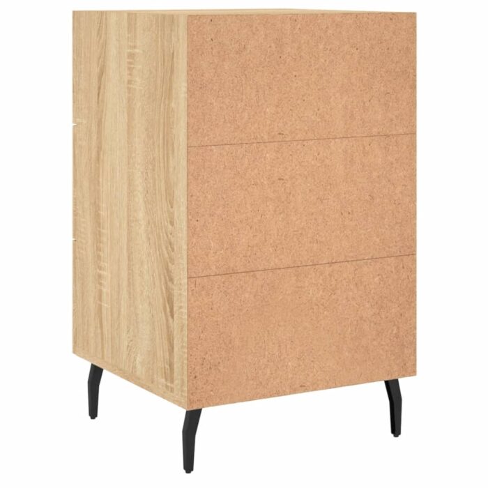 Table de chevet chêne sonoma 40x40x66 cm bois d'ingénierie – Image 6