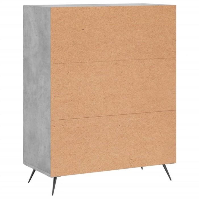 Commode gris béton 69,5 x 34 x 90 cm bois d'ingénierie – Image 6