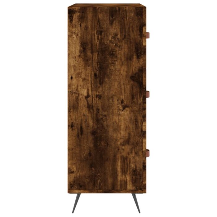 Commode chêne fumé 69,5 x 34 x 90 cm bois d'ingénierie – Image 5