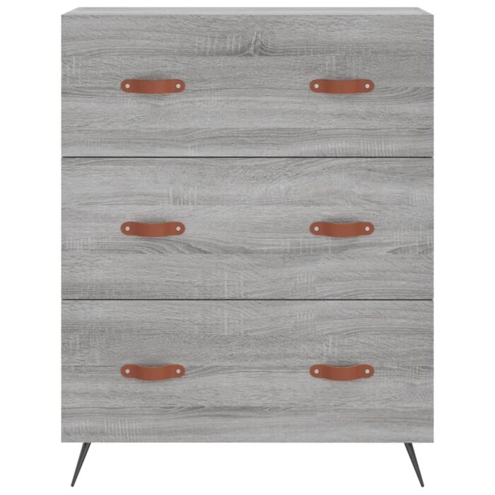 Commode sonoma gris 69,5 x 34 x 90 cm bois d'ingénierie – Image 3