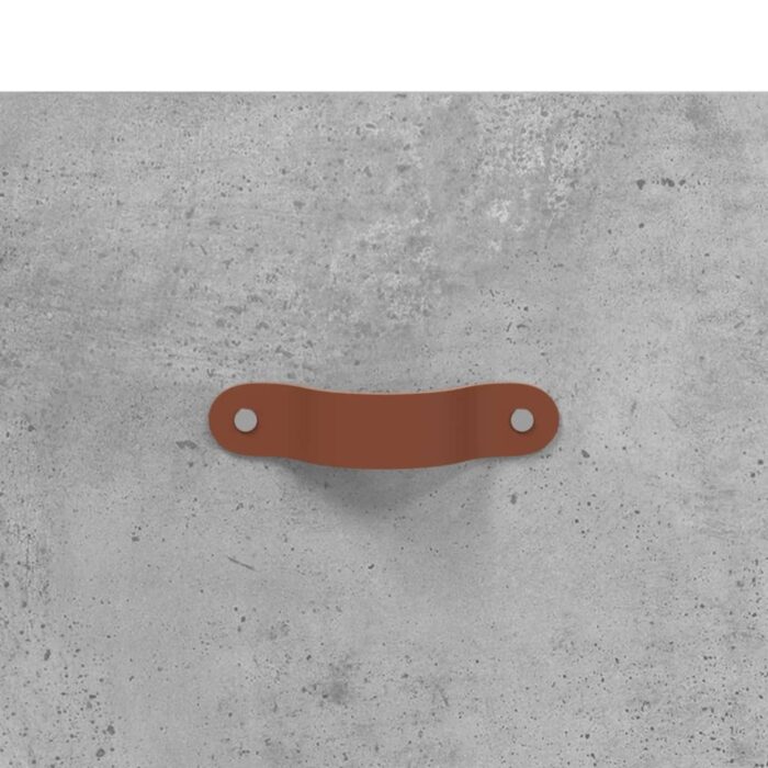 Meuble TV gris béton 150x30x50 cm bois d'ingénierie – Image 7