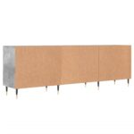 Meuble TV gris béton 150x30x50 cm bois d'ingénierie – Image 6