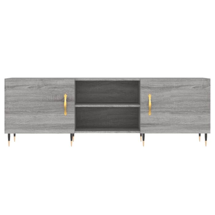 Meuble TV sonoma gris 150x30x50 cm bois d'ingénierie – Image 3