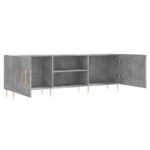 Meuble TV gris béton 150x30x50 cm bois d'ingénierie – Image 4