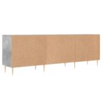 Meuble TV gris béton 150x30x50 cm bois d'ingénierie – Image 6