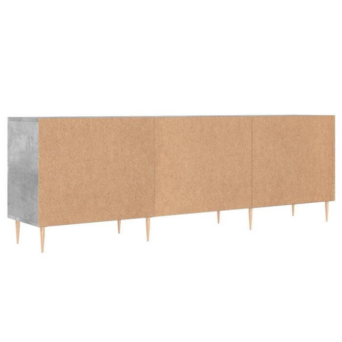 Meuble TV gris béton 150x30x50 cm bois d'ingénierie – Image 6