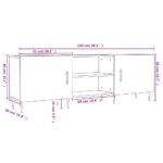 Meuble TV chêne fumé 150x30x50 cm bois d'ingénierie – Image 10