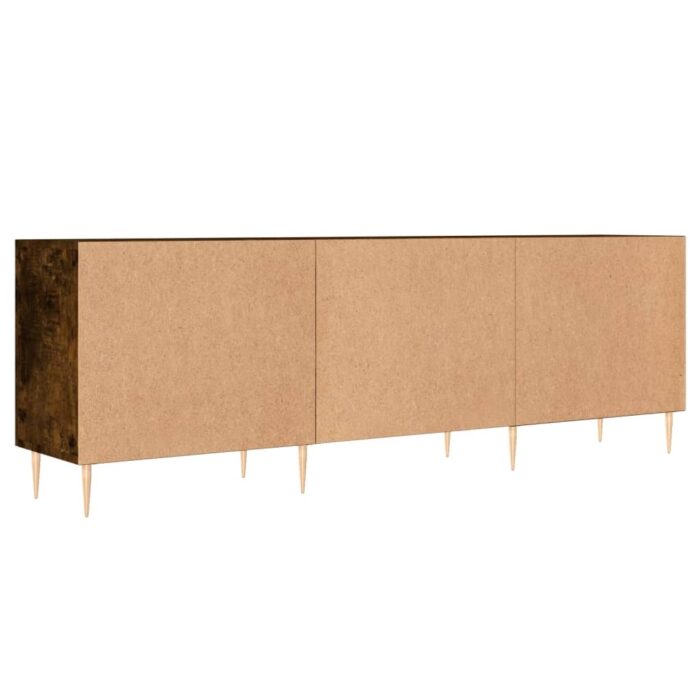 Meuble TV chêne fumé 150x30x50 cm bois d'ingénierie – Image 6