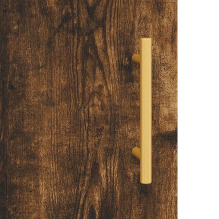 Meuble TV chêne fumé 150x30x50 cm bois d'ingénierie – Image 7