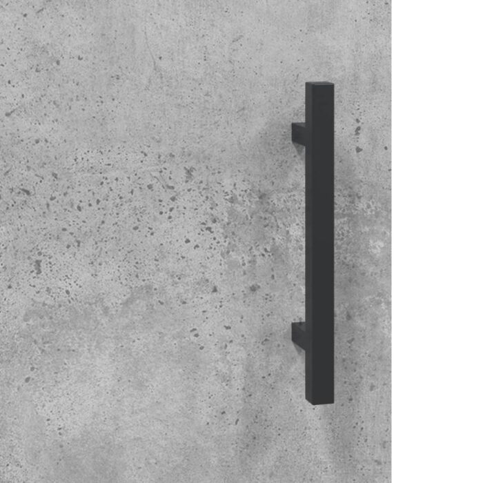 Meuble TV gris béton 150x30x50 cm bois d'ingénierie – Image 7