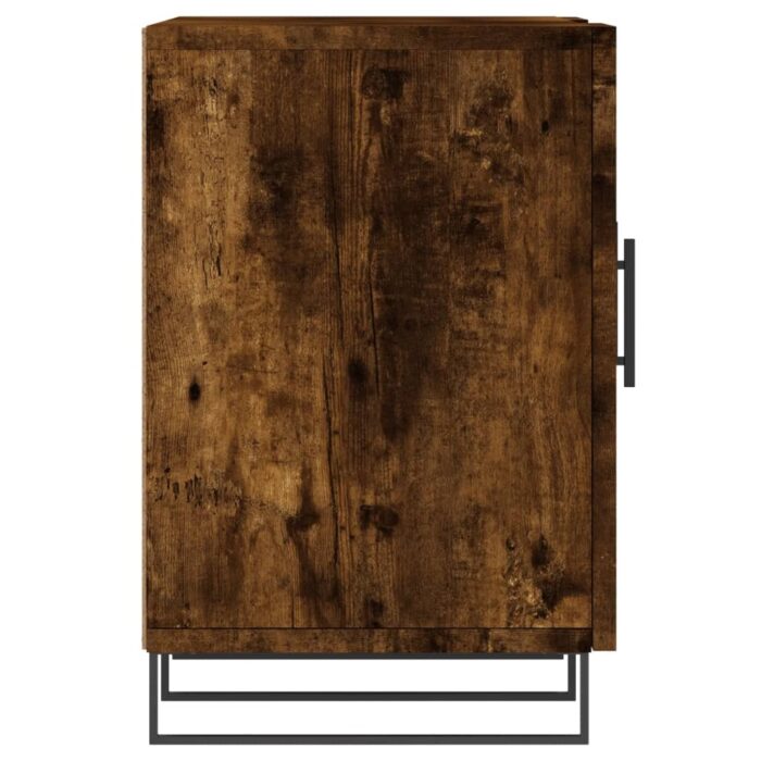 Meuble TV chêne fumé 150x30x50 cm bois d'ingénierie – Image 5