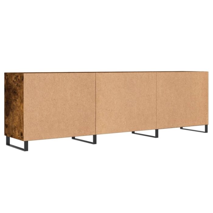 Meuble TV chêne fumé 150x30x50 cm bois d'ingénierie – Image 6