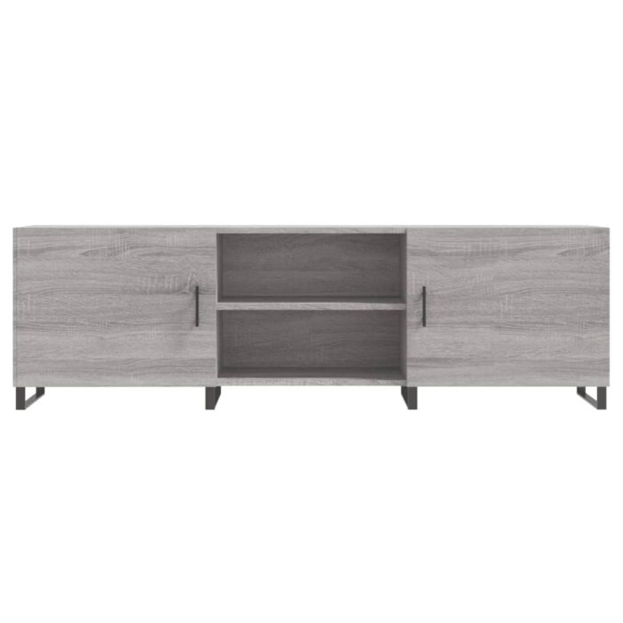 Meuble TV sonoma gris 150x30x50 cm bois d'ingénierie – Image 3