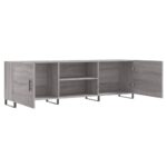 Meuble TV sonoma gris 150x30x50 cm bois d'ingénierie – Image 4