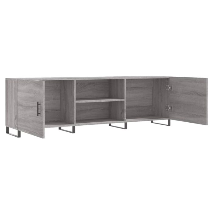 Meuble TV sonoma gris 150x30x50 cm bois d'ingénierie – Image 4