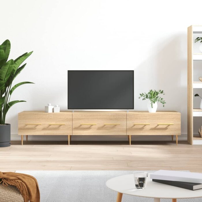 Meuble TV chêne sonoma 150x36x30 cm bois d'ingénierie – Image 1