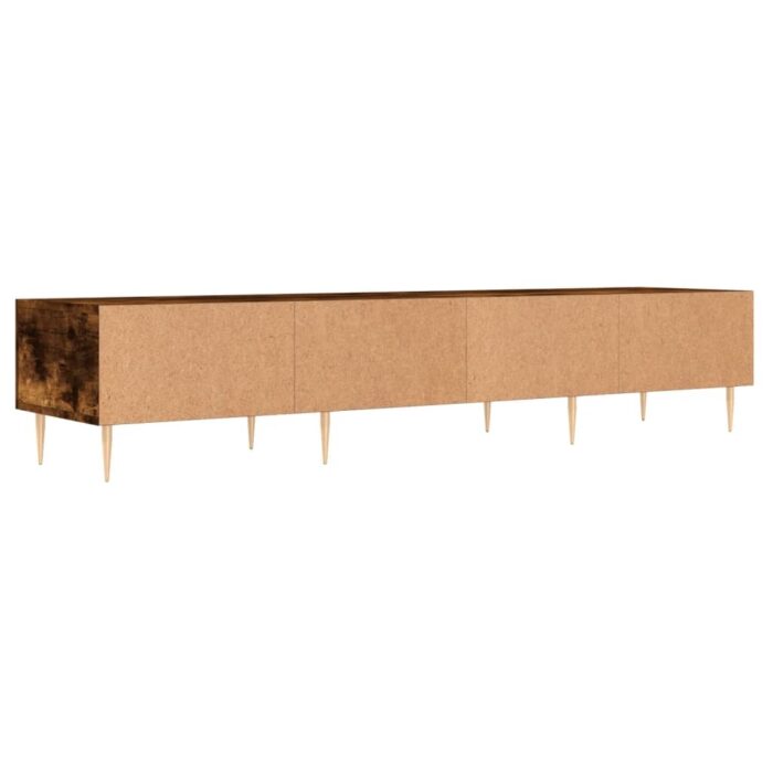 Meuble TV chêne fumé 150x36x30 cm bois d'ingénierie – Image 6