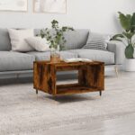 Table basse chêne fumé VIDAXL - Design 60 cm - Promo!