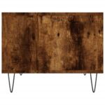 Table basse chêne fumé 60x50x40 cm bois d'ingénierie – Image 3