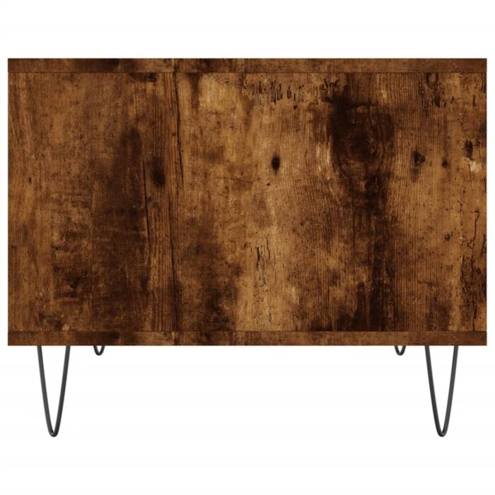Table basse chêne fumé 60x50x40 cm bois d'ingénierie – Image 3