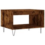 Table basse chêne fumé 60x50x40 cm bois d'ingénierie – Image 4