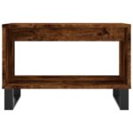 Table basse chêne fumé 60x50x40 cm bois d'ingénierie – Image 2