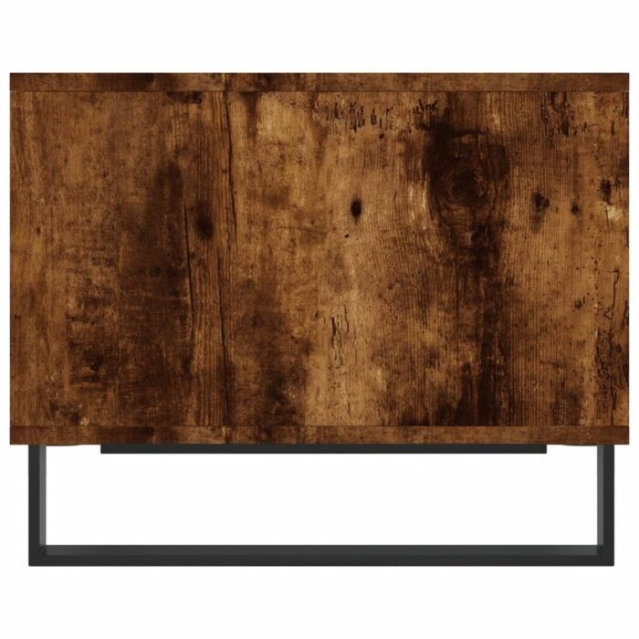 Table basse chêne fumé 60x50x40 cm bois d'ingénierie – Image 3