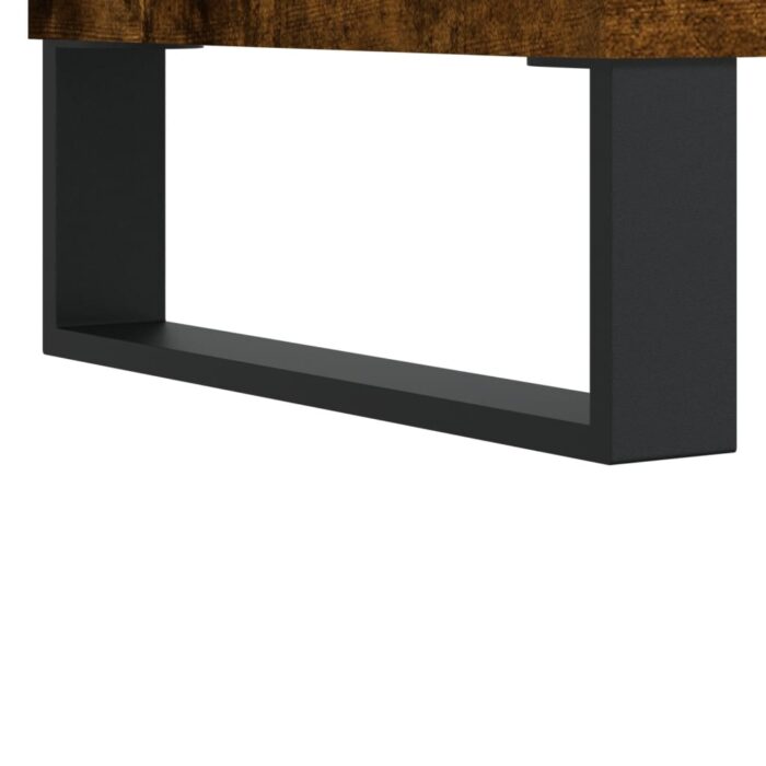 Table basse chêne fumé 60x50x40 cm bois d'ingénierie – Image 5
